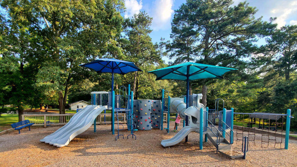 Lake Court Dog Park Cobb Smyrna Playground slides