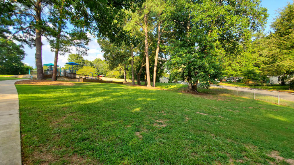 Lake Court Dog Park Cobb Smyrna Shaded green space