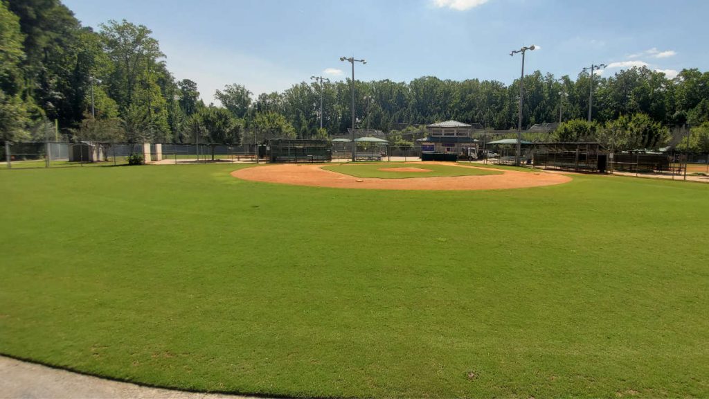 Brinkley Park Cobb Smyrna Baseball fields with press box and concession building