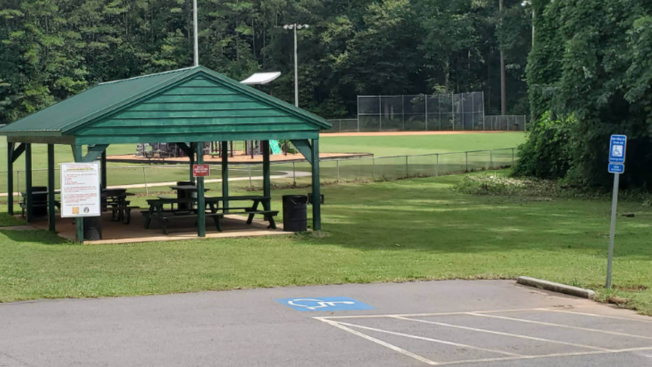 Rhyne Park Cobb Smyrna Group pavilion next to baseball fields