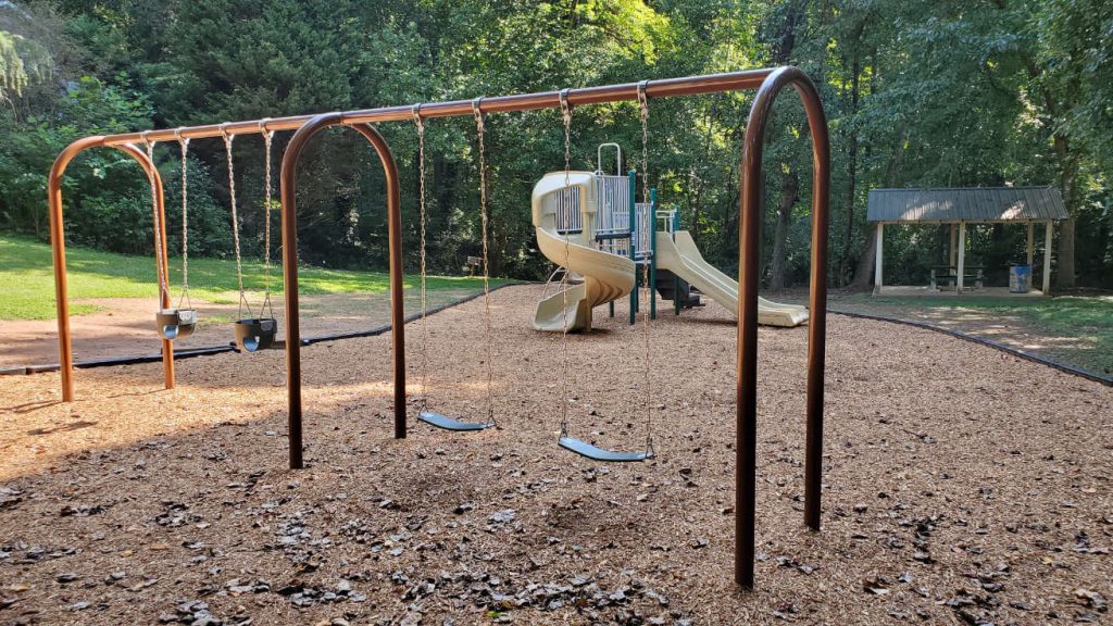 Wrens Ridge Park Cobb Kennesaw Playground with swings and pavilion