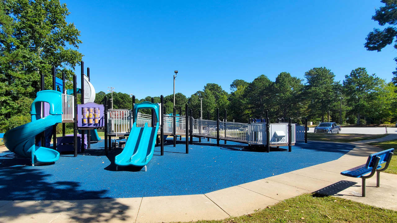 Hurt-Road-Park-Cobb-Austell-Playground-with-rubber-flooring-and-benches
