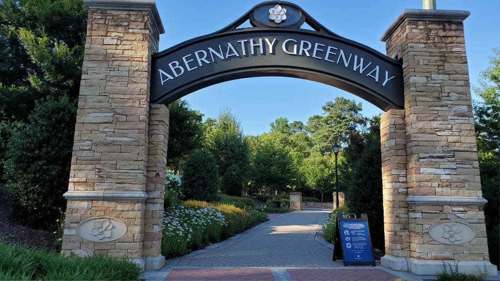 Abernathy Greenway Park North Cobb Sandy Springs Entrance Sign