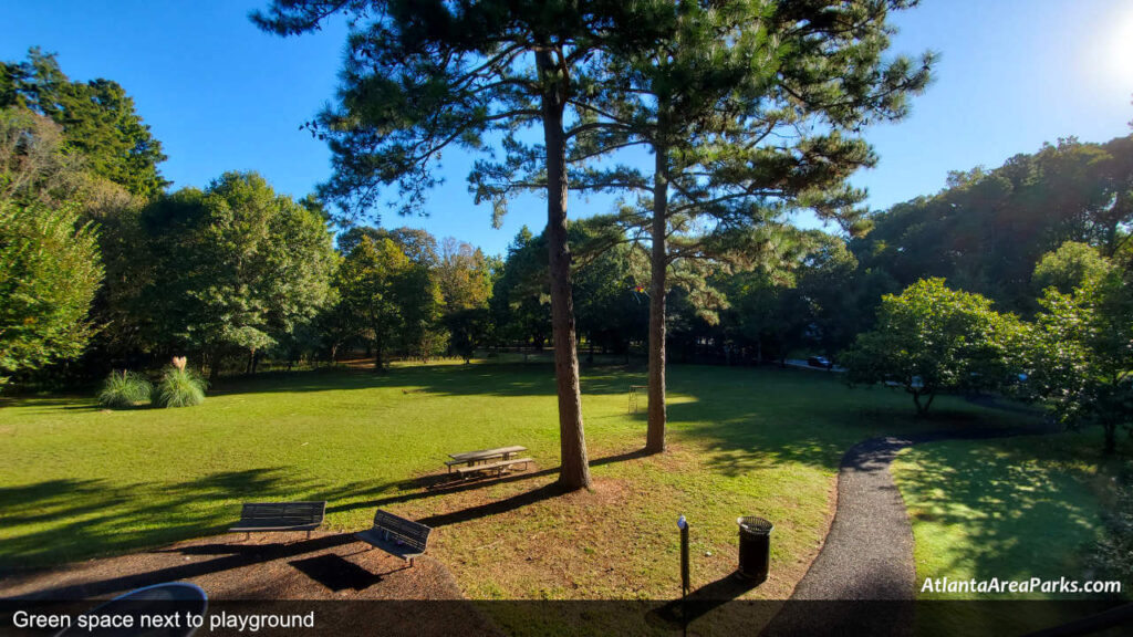 Atlanta Memorial Park Fulton Buckhead Green space next to playground