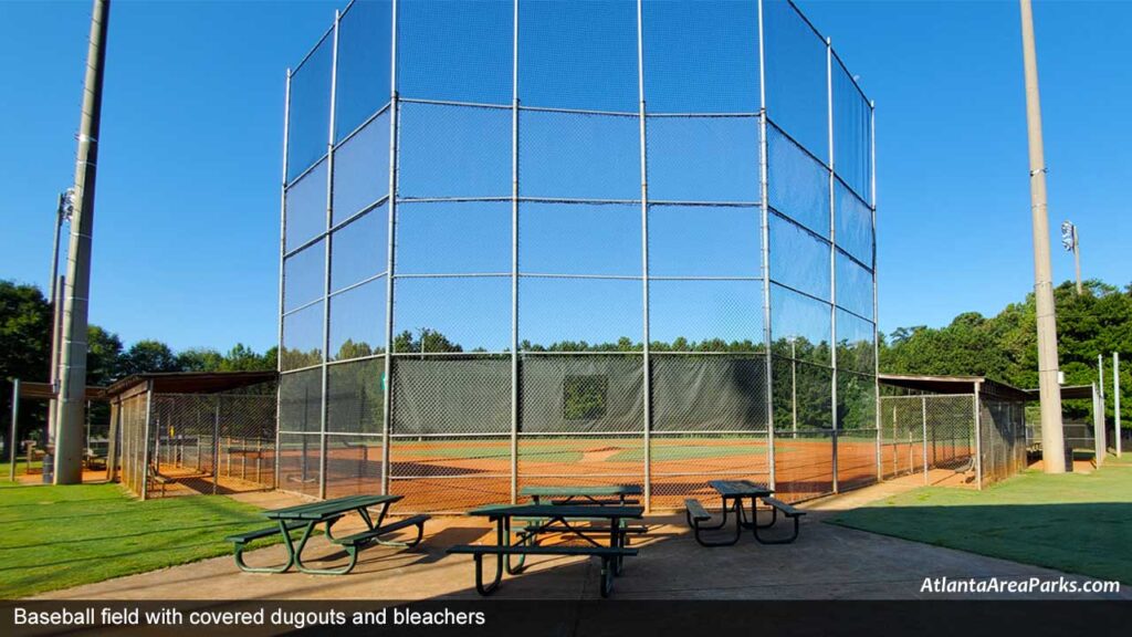 Big-Shanty-Park-Cobb-Kennesaw-Baseball-field-with-covered-dugouts-and-bleachers