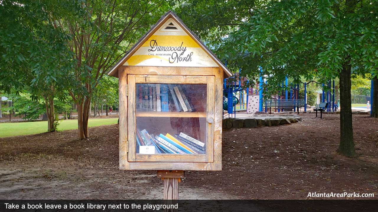 Brook-Run-Park-Dekalb-Dunwoody-take-a-book-leave-a-book-library-next-to-playground