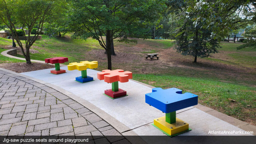 Chastain Park Fulton Atlanta Buckhead Playground Jig-saw puzzle seats