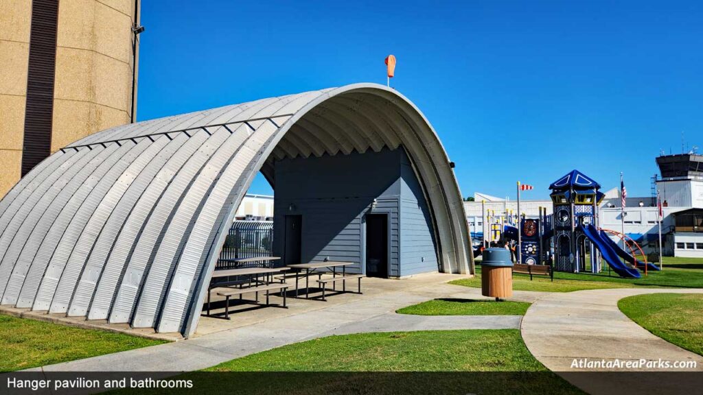 Doc-Manget-Memorial-Aviation-Park-Dekalb-Chamblee-Hanger-pavilion-and-bathrooms-2