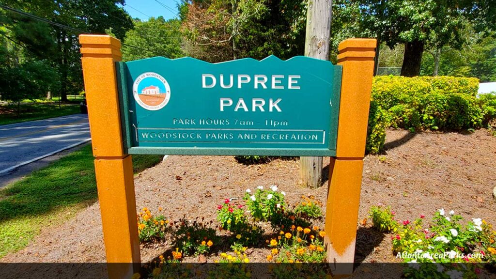 Dupree-Park-Cherokee-Woodstock-Park-sign