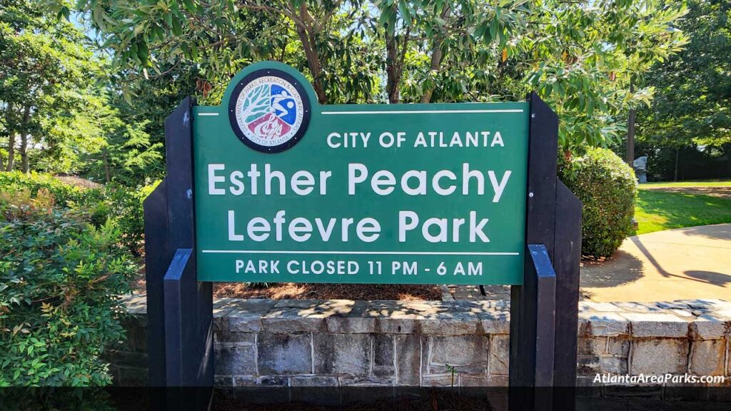 Esther-Peachy-Lefevre-Park-Fulton-Atlanta-Park-sign