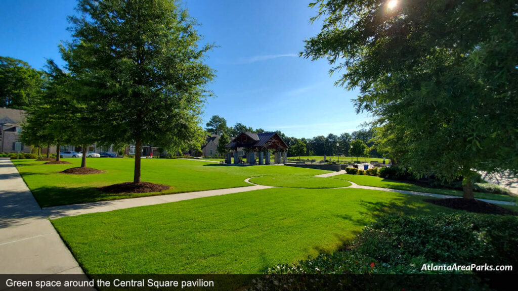 Georgetown Park DeKalb Dunwoody Green space around the Central Square pavilion