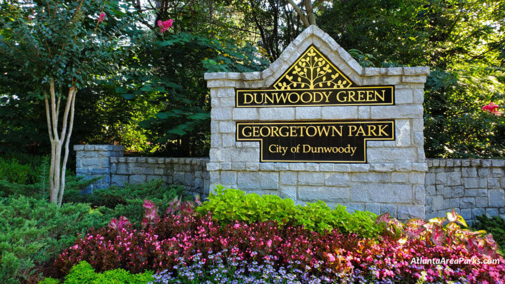 Georgetown Park DeKalb Dunwoody Park sign