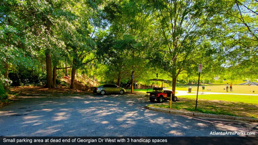 Georgian-Hills-Park-Dekalb-Brookhaven-Small-parking-area-at-dead-end-of-Georgian-Dr-West-with-3-handicap-spaces