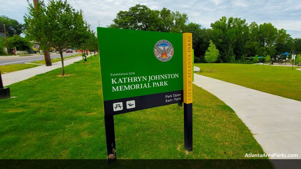Kathryn-Johnston-Memorial-Park-Fulton-Atlanta-Park-sign