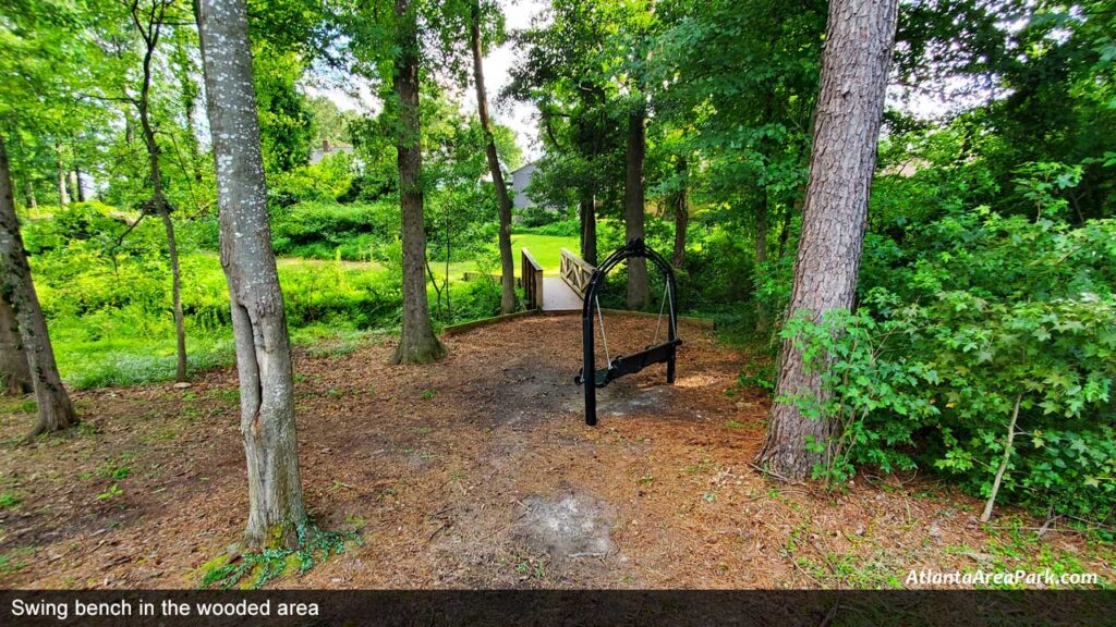 Kirby-Park-Cobb-Marietta-Swing-bench-in-the-wooded-area