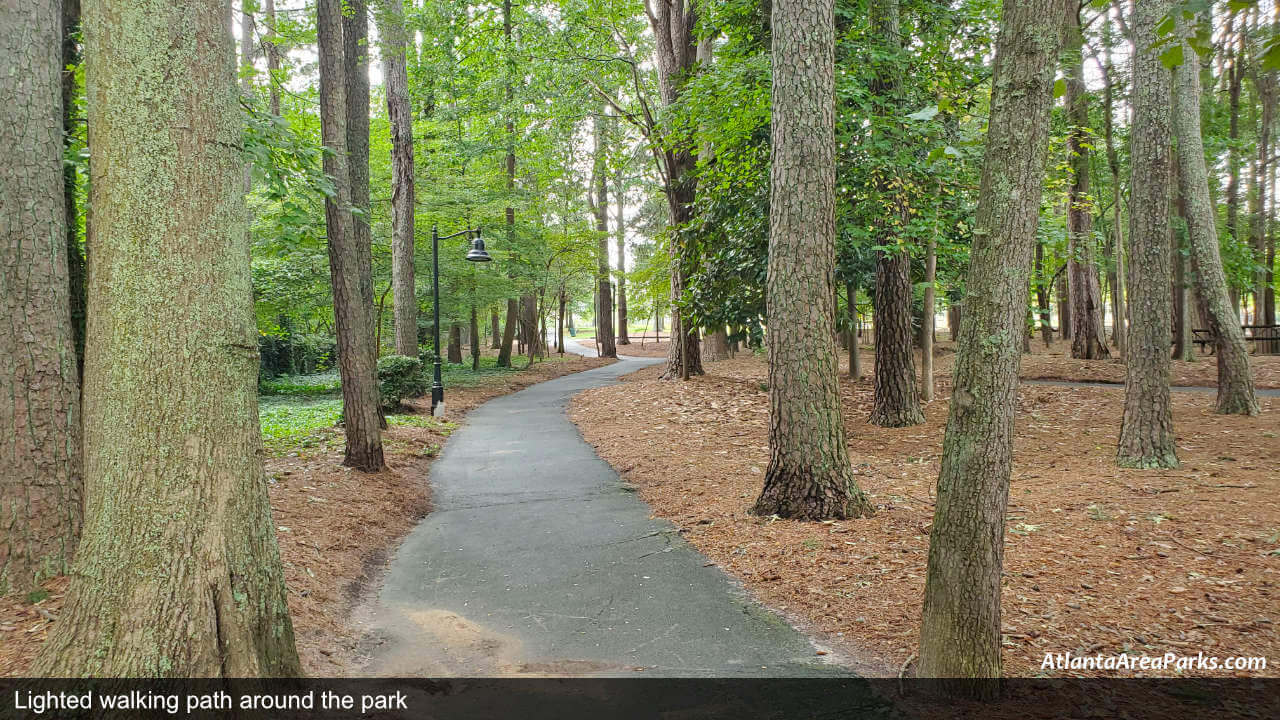 Laurel Park Cobb Marietta Lighted walking running path around the park
