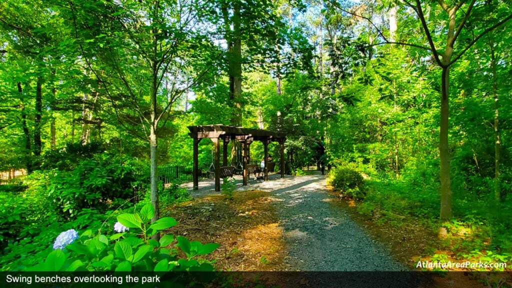 Little-Nancy-Creek-Park-Fulton-Atlanta-Swing-benches-overlooking-the-park