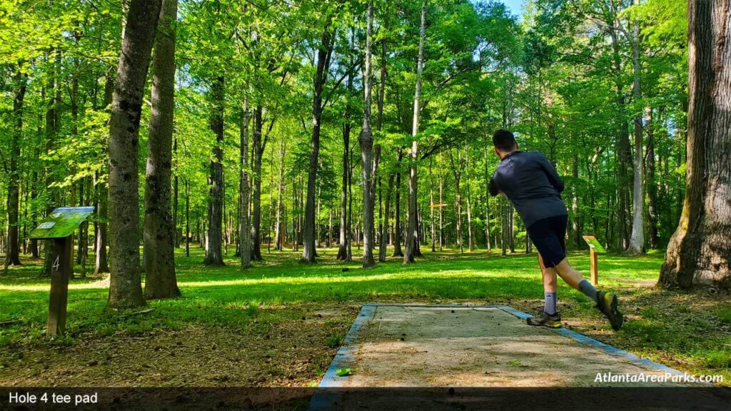 Louise-Suggs-Memorial-Park-Cobb-Austell-Frog-Rock-Disc-Golf-Park-Hole-4-pad