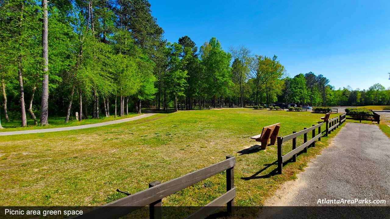 Louise-Suggs-Memorial-Park-Cobb-Austell-Frog-Rock-Disc-Golf-Park-picnic-area-green-space
