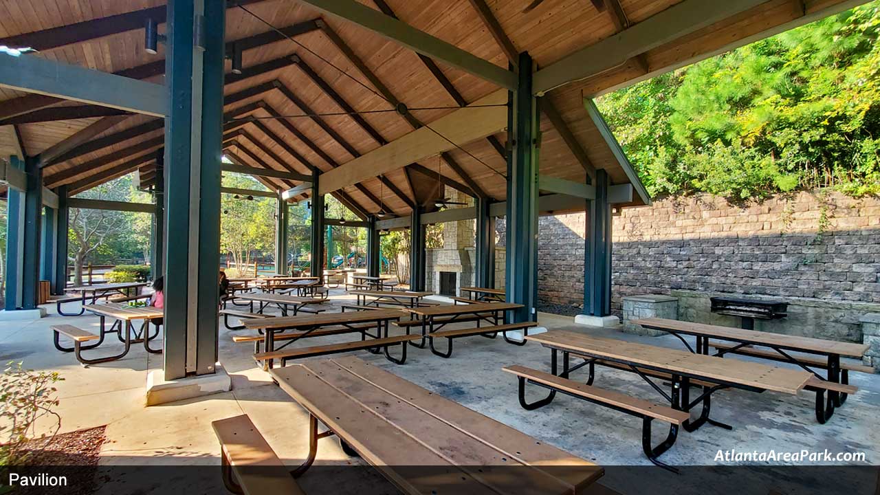 grand pavilion at Morgan Falls Overlook Park