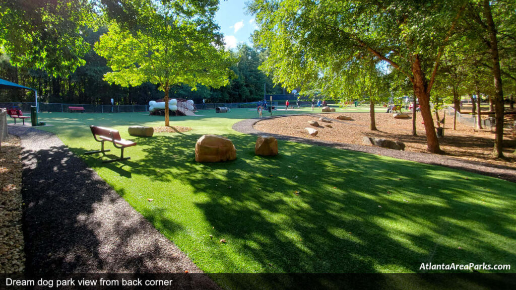 Newtown Park Fulton Johns Creek Dream dog park shaded area