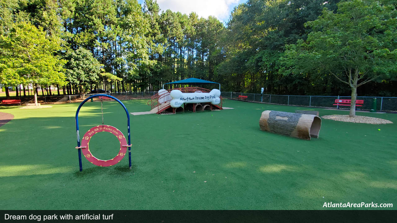 Newtown Park Fulton Johns Creek Dream dog park with artificial turf