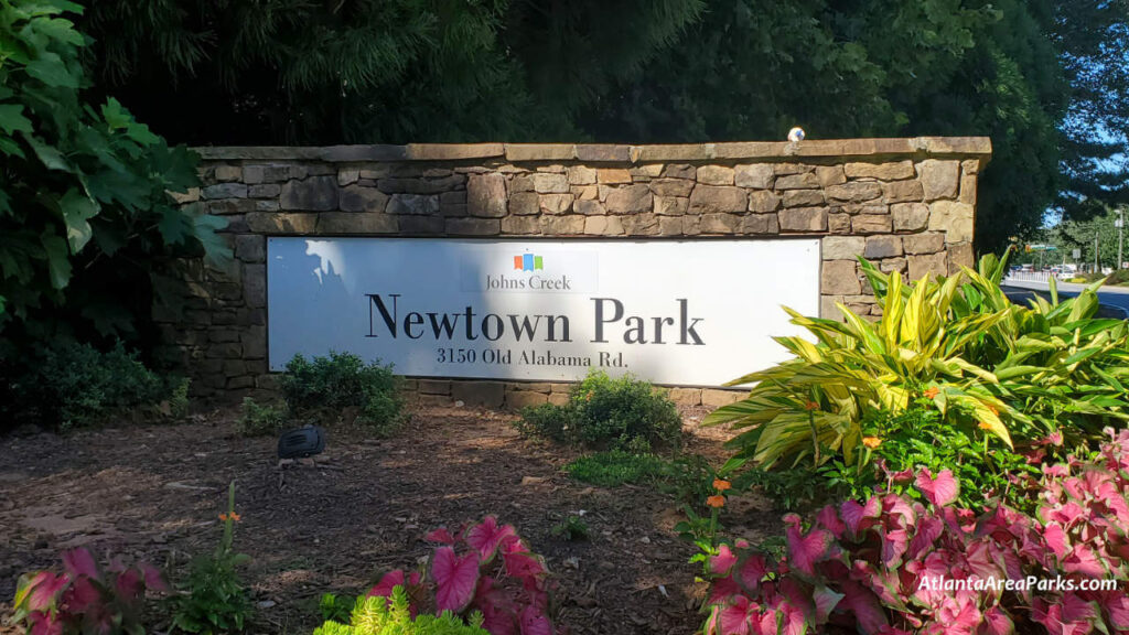 Newtown Park Fulton Johns Creek Park sign