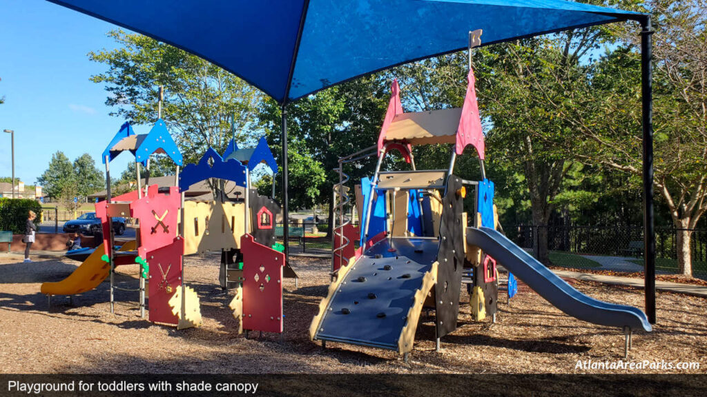 Newtown Park Fulton Johns Creek Playground for toddlers with shade canopy