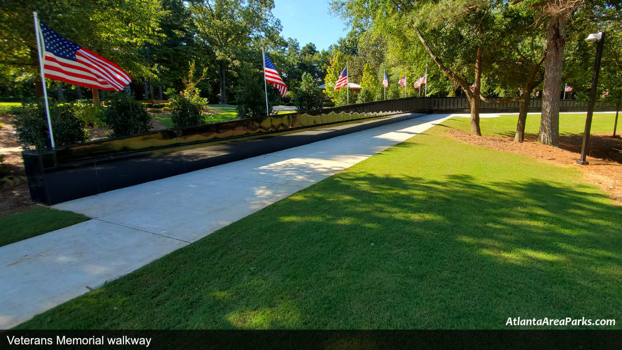 Newtown Park Fulton Johns Creek Veterans Memorial walkway