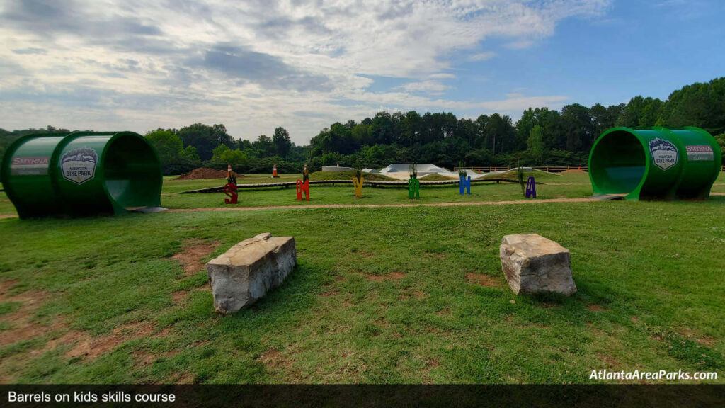 North Cooper Lake Mountain Bike Park Smyrna Barrels on kids skills course