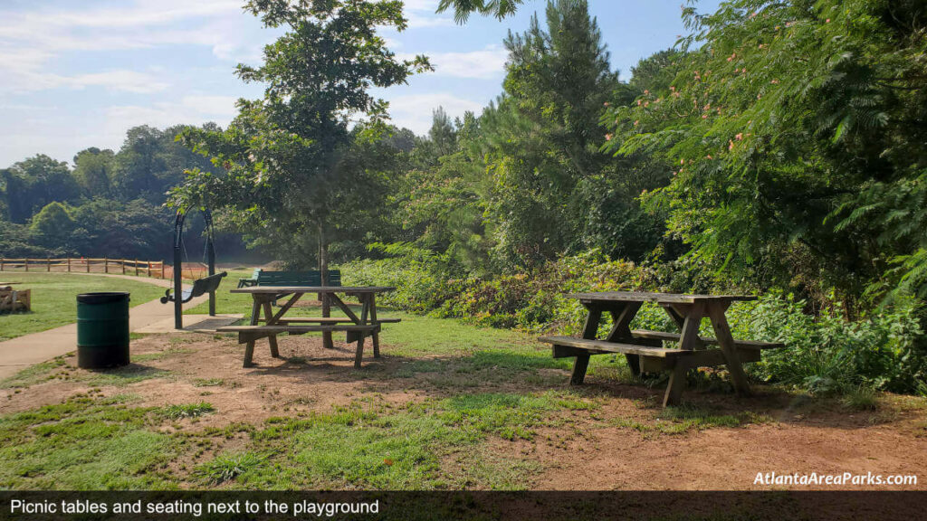 North Cooper Lake Mountain Bike Park Smyrna Picnic tables and seating next to the playground