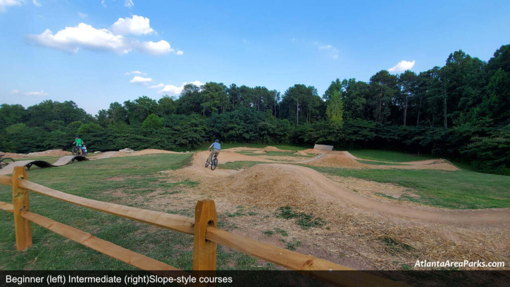 North Cooper Lake Mountain Bike Park Smyrna beginner and intermediate slope style courses