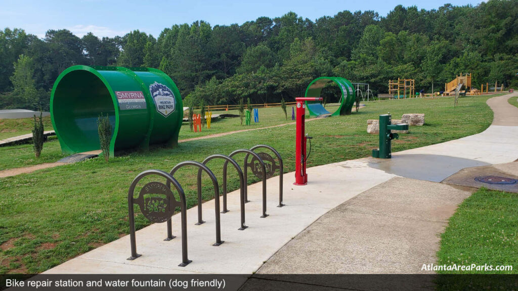 North Cooper Lake Mountain Bike Park Smyrna bike repair station and water fountain