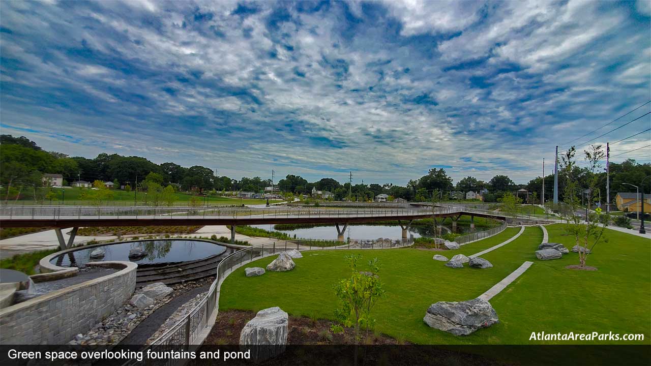 Rodney-Cook-Sr.-Park-Fulton-Atlanta-Green-space-overlooking-fountains-and-pond