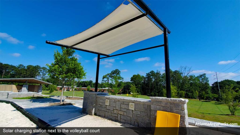 Skyland-Park-Dekalb-Brookhaven-Solar-charging-station-next-to-the-volleyball-court