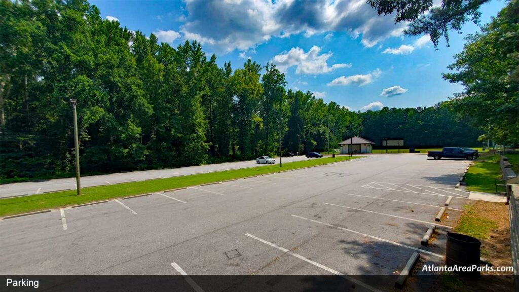 Wallace-Park-Cobb-Mableton-Lower-level-parking-lot-next-to-tennis,-basketball-courts,-and-football-fields