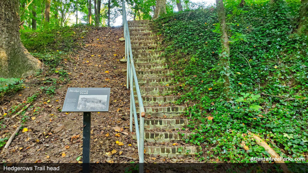 Whittier Mill Park Fulton Atlanta Hedgerows Trail Head