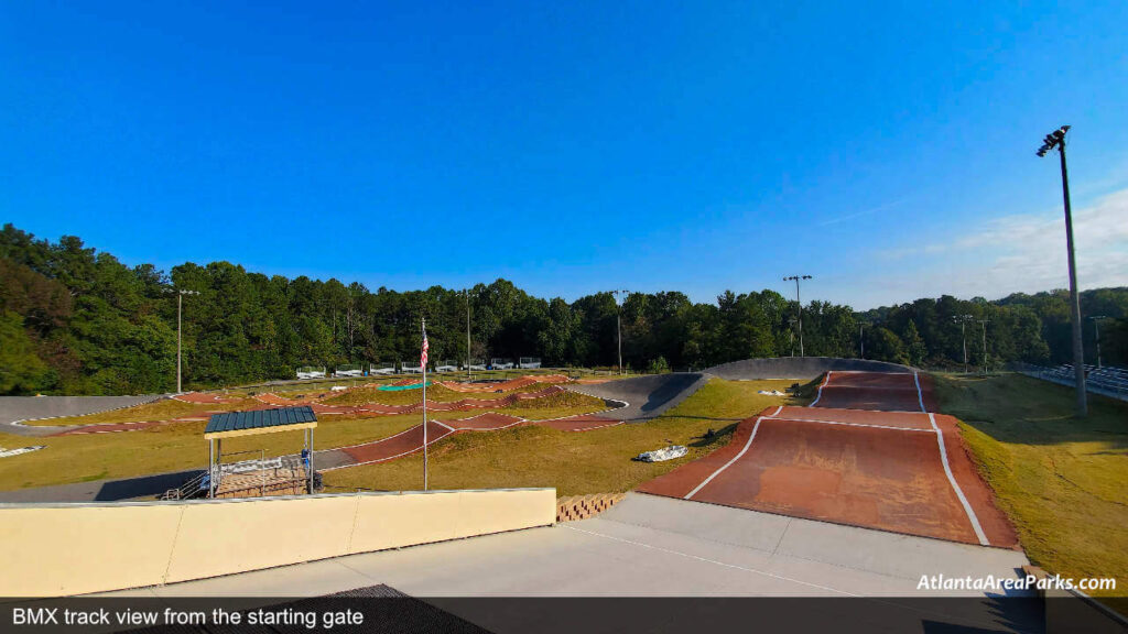 Wild Horse Creek Park Cobb Powder Springs BMX track view from the starting gates