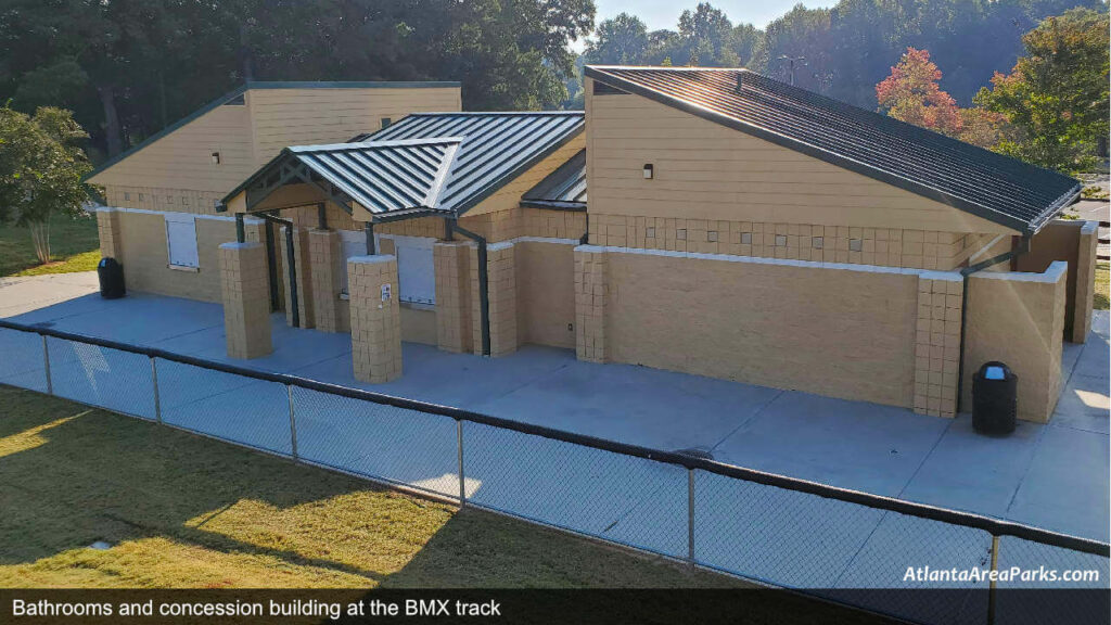 Wild Horse Creek Park Cobb Powder Springs Bathrooms and concession building at BMX track