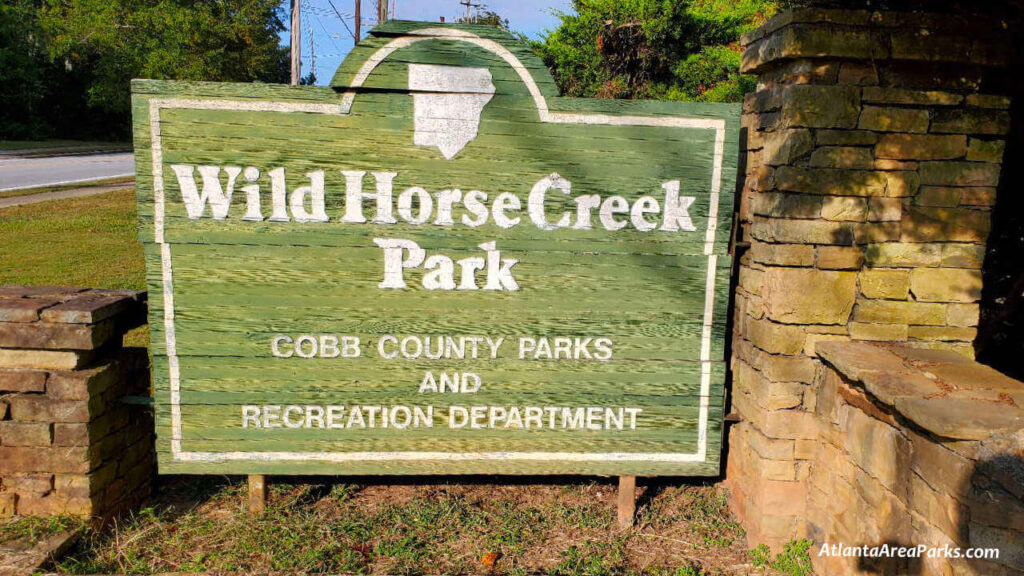 Wild Horse Creek Park Cobb Powder Springs Park sign