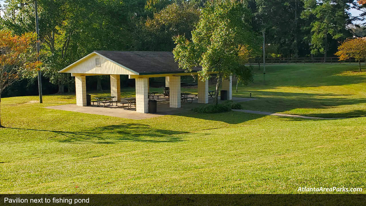 Wild Horse Creek Park Cobb Powder Springs Pavilion next to fishing pond