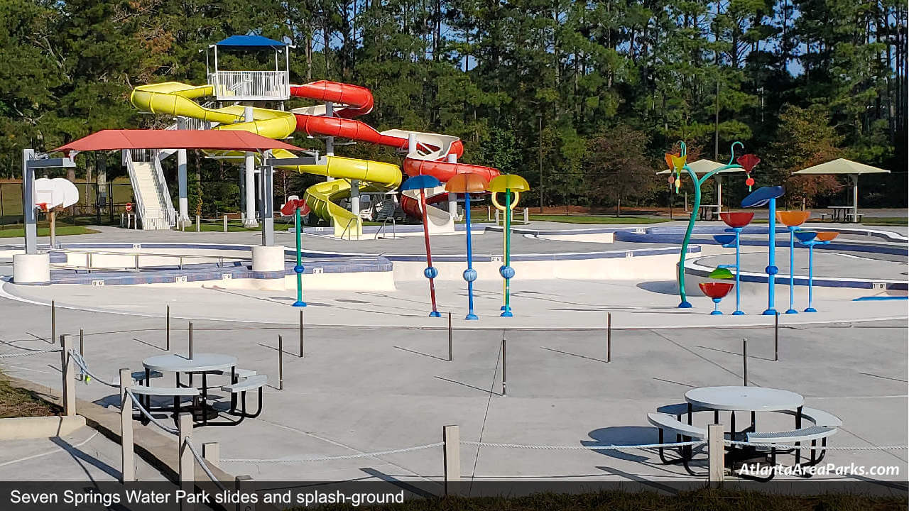 Wild Horse Creek Park Cobb Powder Springs Seven Springs Water Park slides and splashground