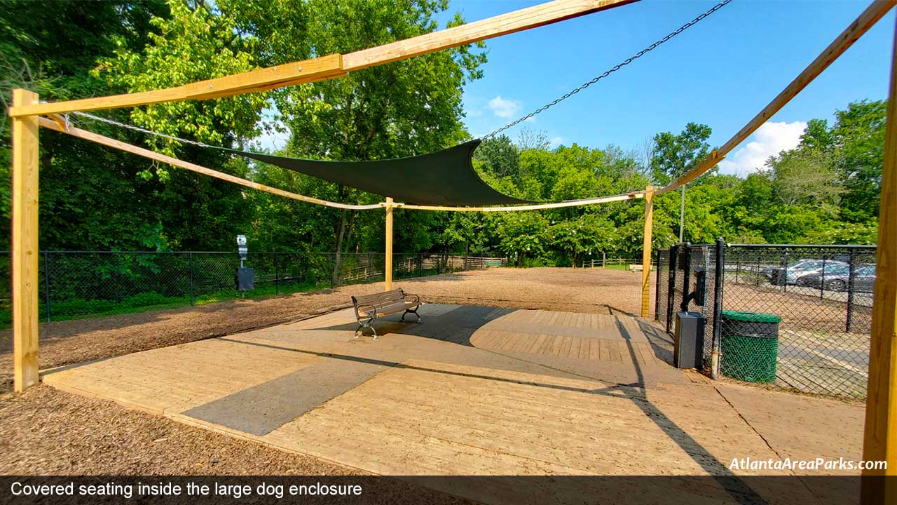 Woofstock-Dog-Park-Cherokee-Woodstock-Covered-seating-inside-the-large-dog-enclosure