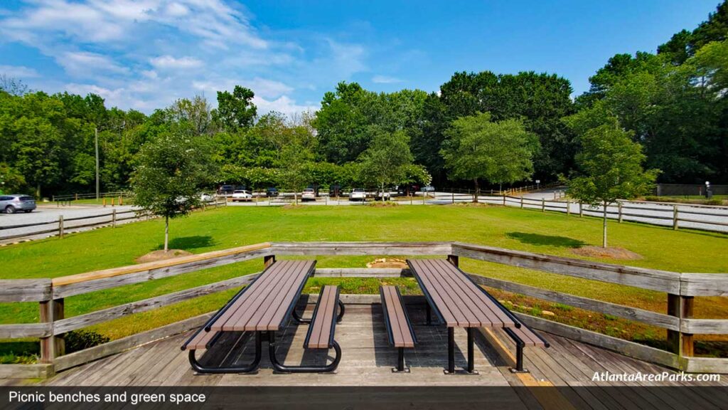 Woofstock-Dog-Park-Cherokee-Woodstock-Picnic-benches-and-green-space