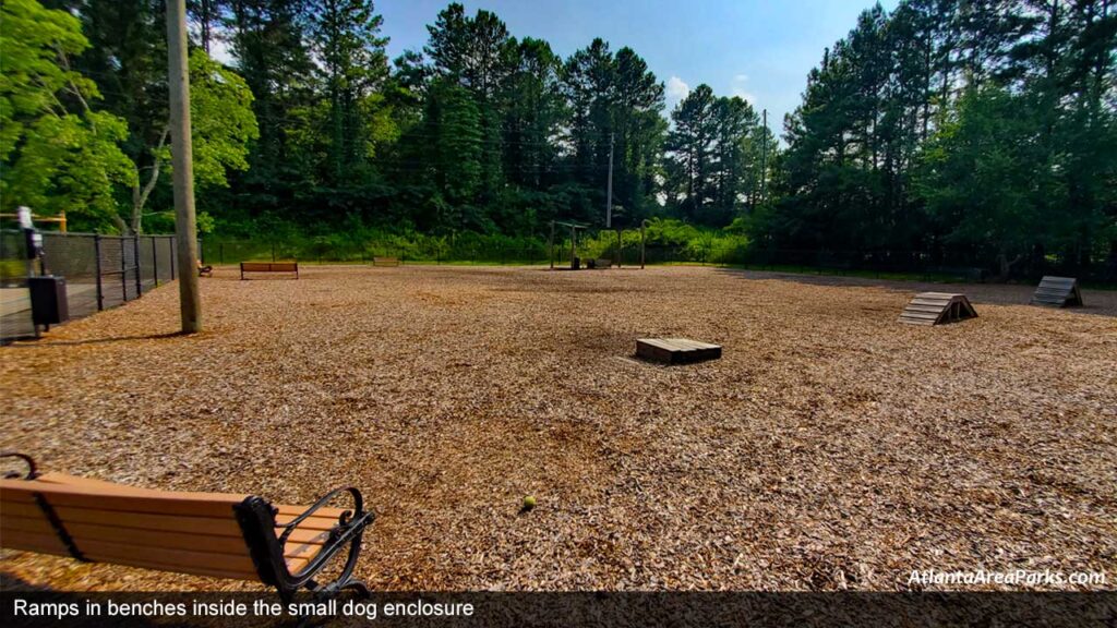 Woofstock-Dog-Park-Cherokee-Woodstock-Ramps-in-benches-inside-the-small-dog-enclosure